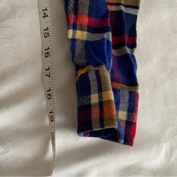 Lands’ End Multicolor button up long sleeve flannel Shirt M - Picture 3 of 10